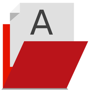 Red folder vector image