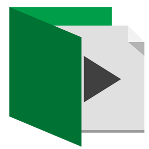 Open green folder vector image