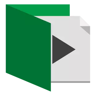 Open green folder vector image