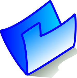 Grafika wektorowa mój komputer ikony folderu niebieski