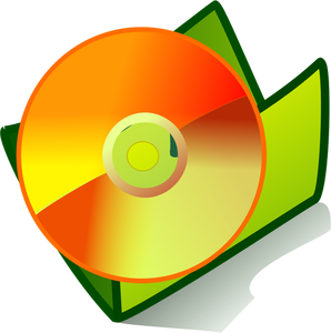 Ilustraţie vectorială a portocaliu CD pliant icon