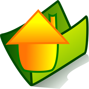 Vector afbeelding van thuismap pictogram