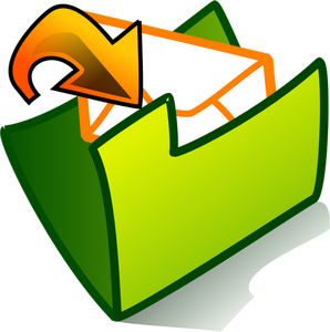 Vector illustration of incoming e-mail folder icon