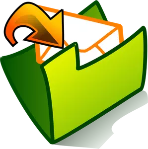 Vektor-Illustration von eingehenden E-mail-Ordner-Symbol