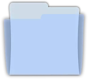 Vectorillustratie van blauwe kunststof document binder