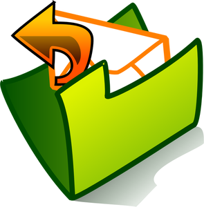 Image vectorielle de l'envoi d'icône de dossier de courrier