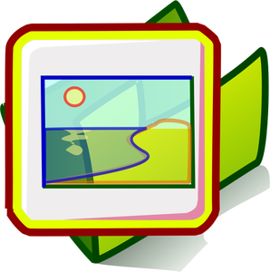 Illustration vectorielle de l'icône du dossier images et photos