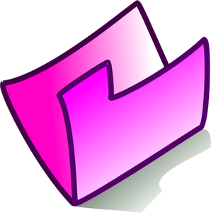 Vector de dibujo de icono de carpeta de PC rosa