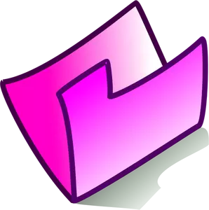 矢量绘图的粉红色 PC 文件夹图标