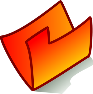 Vector graphics of orange PC folder icon