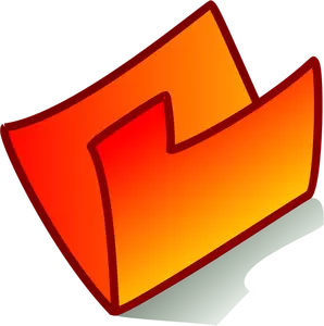 Vector graphics of orange PC folder icon