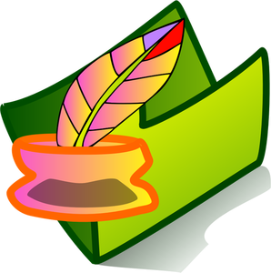 Vektor-Bild von Freihand gezeichnete grün Docs-Ordner-Symbol