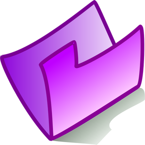 Wektor rysunek ikona folderu purple gięte