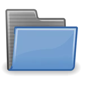 Blue empty folder