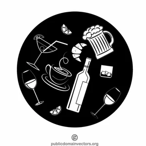 Food and drink vector concept
