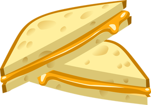 Paire de sandwichs au fromage grillé