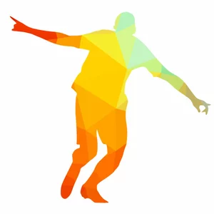 Voetbal speler silhouet graphics