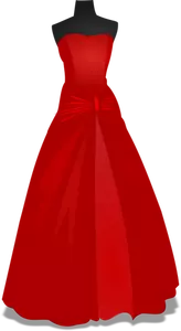 Mannequin mit roten Kleid