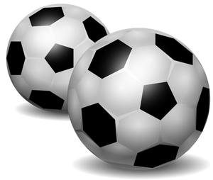 Vector illustraties van voetballen