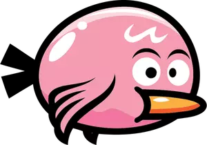 Un uccello rosa da un video gioco