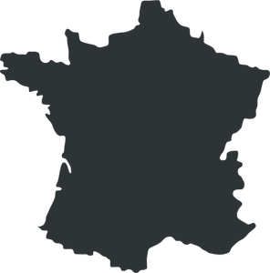 Kaart van Frankrijk vectorillustratie