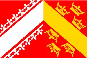 Alsazia francese regione bandiera immagine vettoriale