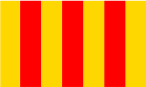 Foix regionen flagg vektorgrafikk
