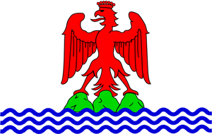 Hrabství Nice regionu vlajky Vektor Klipart
