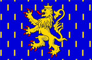 Franche-Comté comte regionen flagga vektor ClipArt