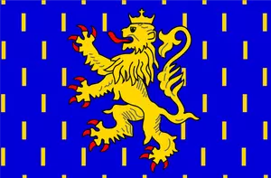 Franche-Comté Comte Region Flagge Vektor-ClipArt