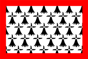 Limousin regionen flagg vektorgrafikk utklipp