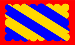 Nivernais bölge bayrağı illüstrasyon vektör