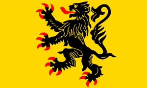 Nord-Pas de Calais regio vlag vector tekening