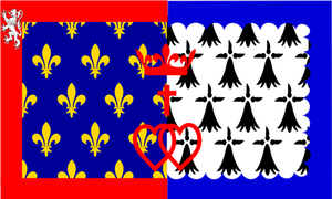 De la Loire bölgesi bayrak vektör görüntü ödeme yapar.