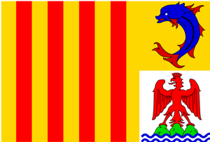Vlajka regionu Provence-Alpes-Côte d'Azur vektorové grafiky