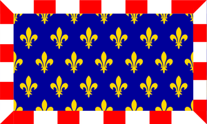 Touraine regione bandiera immagine vettoriale
