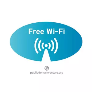 Simbolo di connessione Wi-Fi gratuito