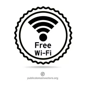 Free wireless Internet sticker