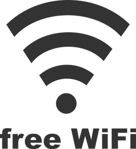 Ücretsiz wi-fi işareti etiket vektör görüntü