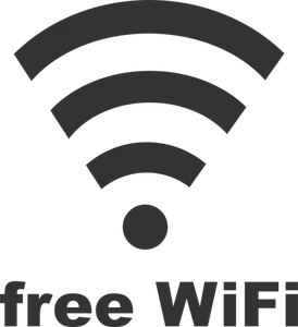 Ücretsiz wi-fi işareti etiket vektör görüntü