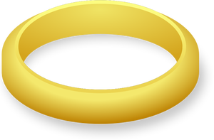 Simple wedding ring vector drawing