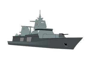 German Bundeswehr frigate vector image