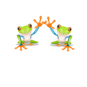 Colorful frogs