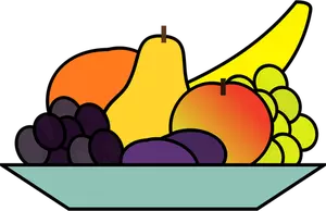 Vektör grafikleri çizme meyve tabağı