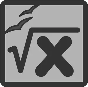 Vector illustration of gray PC calculation document icon