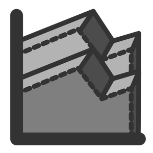 Areas 3D chart  icon
