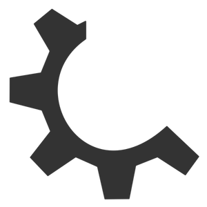 Monochromatický vektor ikony nastavení