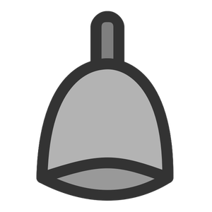 Bell-ikon grå farge
