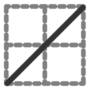 Horizontal border icon grey color