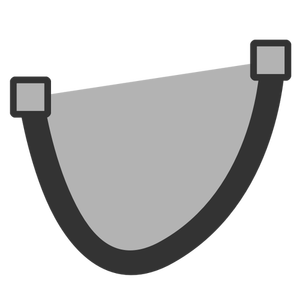 Bezier curve pictogram illustraties